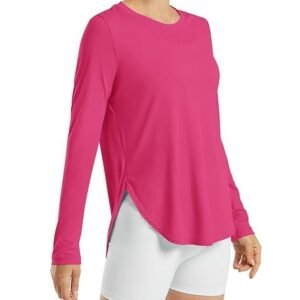 G4Free Women's UPF 50+ UV Shirts Long Sleeve Workout Sun Shirt Outdoor Gym Hiking Tops Quick Dry Lightweight