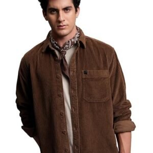Locomotive Men's Solid Relaxed Fit Shirt