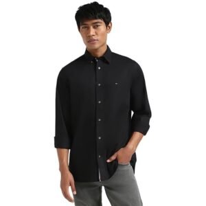 Tommy Hilfiger Men's Cotton Solid Regular Fit Shirt