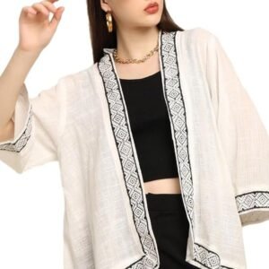 KE KANHA EXPORTS Shrugs for Women Stylish | Cover up on Jeans Tops for Women | Western Beach Outfits | Summer Clothes | Kimono Length Option Short | Medium | Long