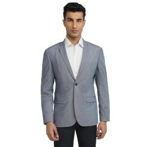 Park Avenue Men Super Slim Fit Solid Pattern Terylene Rayon Blend Notch Lapel Full Sleeve Formal Jacket