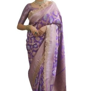 SGF11 Women's Kanjivaram Pure Soft Silk Saree With Blouse Piece