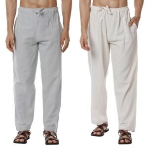 Aatman One Size Men's Eco-Friendly Cotton Pyjama Pack of 2