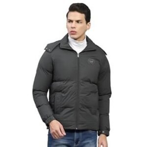 Monte Carlo Mens Solid Detachable Hood Full Sleeve Jacket