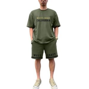 NOBERO Men's Cottonblend Solid Co-Ord Set