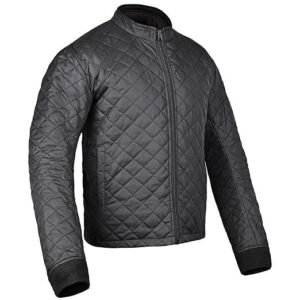 Allextreme Winter Liner for Riding Jacket Quilted Water Resistant Full Sleeved Thermal Running Softshell Windbreaker Jackets (M, Black)