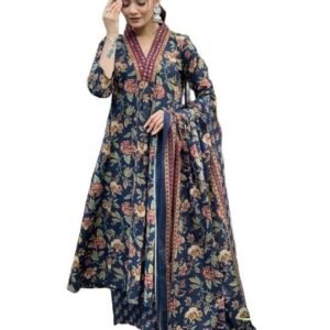 Nermosa Women Printed A-Line Kurta and Pant Set with Dupatta