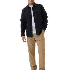 GAP Men’s Regular Fit Textured Mid Rise Pants