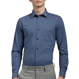 Louis Philippe Men's Striped Slim Fit Shirt