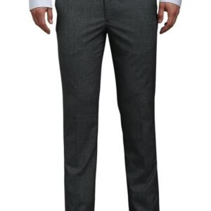 Louis Philippe Men's Slim Fit Mid Rise Strechable Fabric Easy to Iron Textured Formal Trouser