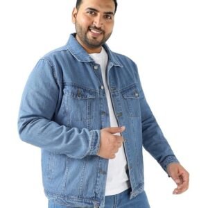 Urbano Plus Men's Regular Fit Washed Full Sleeve Denim Jacket