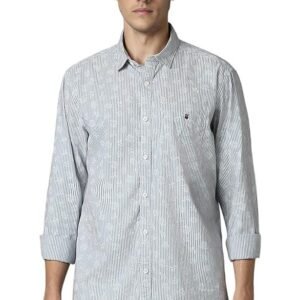 Louis Philippe Men's Cotton Printed Slim Fit Shirt