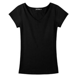 3nh 1Pc Women's Tees Tshirt Tops Short-Sleeve Summer-Style Casual Femininas Roupas Size: 5XL; Material: Cotton Black