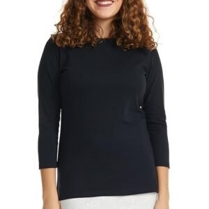 ESTEEZ 3/4 Sleeve Cotton T-Shirt for Women Base Layering Top Snug Fit Under Scrubs