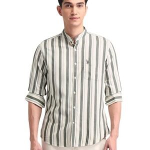 U.S. POLO ASSN. Denim Co. Men's Pure Cotton Slim Fit Shirt