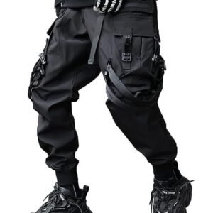 Niepce Inc Men's Japanese Streetwear Techwear Cargo Pants with Design