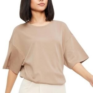 Max Women's Solid Regular Fit Tshirt