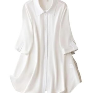 Leriya Fashion Women's Shirt Dress Knee Length Dress | Loose Fit | Button-Down | | 3/4 Sleeve | Summer Wear | Available in