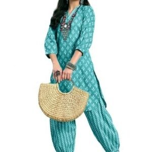 LookMark Women's Cotton Blend Printed Kurta Set