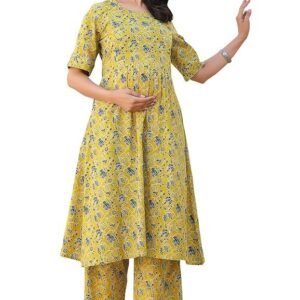 Janasya Women's Cotton Kurta Pant Set