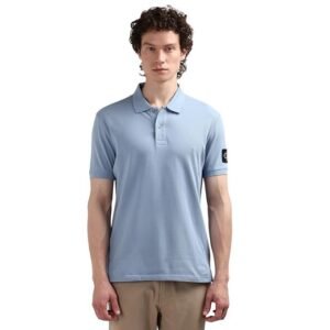 Calvin Klein Men's Solid Regular Fit Polo T-Shirt
